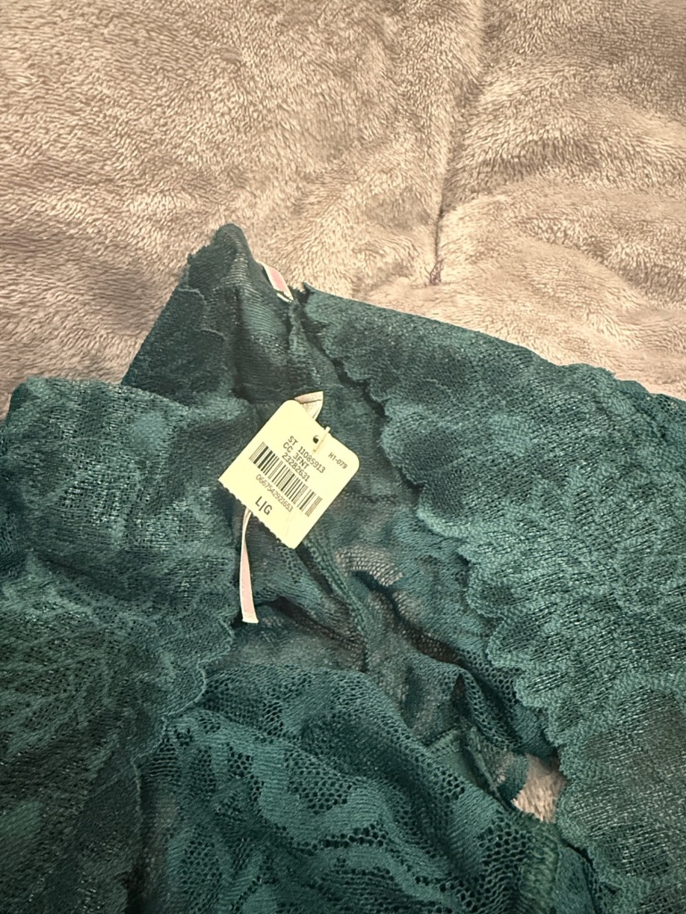 Lace Boyshort Panty - Deep Teal Victoria Secret PINK - Picture 3 of 3